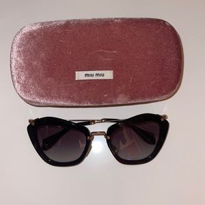 Miu Miu Black Cat Eye Sunglasses